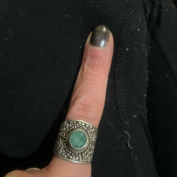 Sterling silver emerald rings - Picture 4 of 4